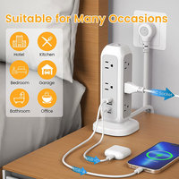 Prise intelligente Worldplug, chargeur mural électrique, protection contre les surtensions, rallonge multiprise avec ports USB