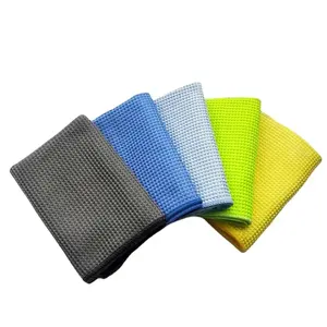 40x40cm 400GSM Car Detailing Drying Microfiber Waffle Weave Towel Waffle Weave Bath Towels