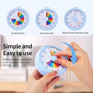 Temporizador Visual de 60 Minutos para Niños con Volumen Ajustable, Herramientas de Gestión <span class=keywords><strong>del</strong></span> Tiempo con Diseño de Arcoíris y Funcionamiento Silencioso - Product Image 3