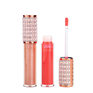 Brillo Labial de Lujo con Etiqueta Privada <span class=keywords><strong>y</strong></span> Logotipo Personalizado, Adornado con Perlas <span class=keywords><strong>y</strong></span> Diamantes - Product Image 4