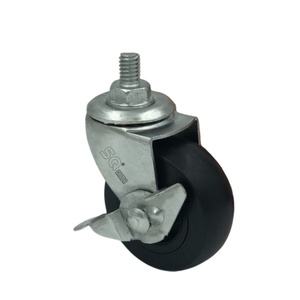 Rueda de goma sólida universal de 2/2, 5/3/4/5 pulgadas de diámetro para parrilla de barbacoa, carro de vagón, timón eléctrico - Product Image 1