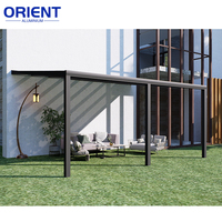 Toldo de Policarbonato para Balcón, Cubierta Impermeable de Aluminio para Patio Exterior, Protección Contra la Lluvia