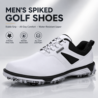 Chaussures de golf à pointes pour hommes, tige en microfibre, semelle extérieure antidérapante MD TPU, EU 40-47
