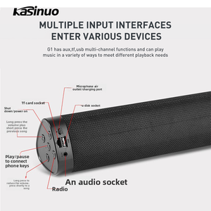 Usine directe <span class=keywords><strong>Mini</strong></span> longue bande haut-parleur Portable caisson de basses haut-parleur sans fil haut-parleur Rechargeable ordinateur fête karaoké - Product Image 6