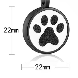 Collar de Acero Inoxidable con Forma de Hueso Abierto, Colgante Redondo Liso de Alta Calidad, Colgante de Oro de Urna para Mascotas - Product Image 6