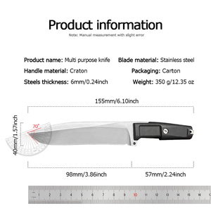 Cuchillo de Combate Dobbin Hound Pinscher de Alta Calidad, Hoja de Acero Inoxidable con Punta Caída, Mango de Plástico, Funda para Bricolaje y OEM - Product Image 6