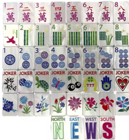 Mahjong américain de luxe moderne, 160 tuiles, pour 4 joueurs, en acrylique, écologique, durable, portable, idéal pour l'été