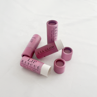 100% recyclé baume à lèvres papier Tube déodorant papier Kraft carton conteneur cosmétiques emballage 10g Chapstick Tube résistant à l'huile