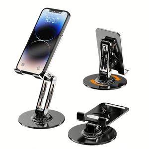 360-Degree Rotating Flat Bracket Adjustable Stretchable Metal Desktop Phone Stand <b>Tablet</b> <b>Holder</b> Foldable Phone <b>Holder</b> - Product Image 1