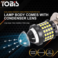 Phare de moto LED YOBIS 10000LM H4 H6 BA20D P15D avec lentille CSP, faisceau blanc et jaune, feux de route et de croisement pour moto et scooter