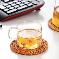 Tasses à café et à thé en verre borosilicate transparent de 150 ml, style moderne, cadeau d'affaires, petite tasse transparente avec anse – Vente en gros
