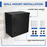 Boîte à colis murale autoportante en acier galvanisé de 0,8 mm avec serrure antivol pour projets résidentiels