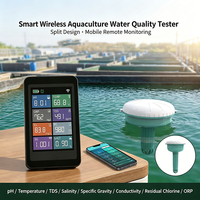 Moniteur de piscine WiFi 8-en-1 avec écran LCD couleur de 2,8 pouces, application Tuya, testeur en temps réel de chlore résiduel, pH, ORP, TDS, EC, salinité, SG, IP67