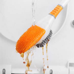 Ensemble de brosse de toilette en silicone pour canard de <span class=keywords><strong>plongée</strong></span> jaune à usage domestique outil de nettoyage magique à suspendre au mur sans matière plastique à angle mort - Product Image 5