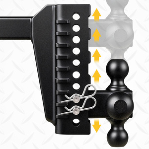 Enganche de <span class=keywords><strong>Remolque</strong></span> Universal 3 en 1 con Bolas Giratorias Ajustables, Montaje de 2 Pulgadas, Acero de Grado Aeronáutico, Capacidad Máxima de 18500 Libras - Product Image 2