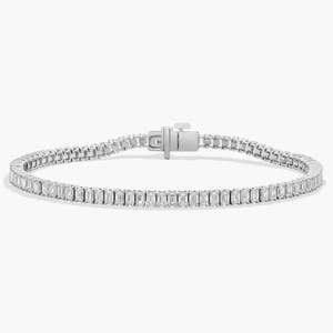 Emerald Cut Prong Tennis <b>Bracelet</b> OEM ODM emerald cut tennis <b>bracelet</b>. Custom <b>gold</b> <b>14K</b> 18K 22K. - Product Image 1