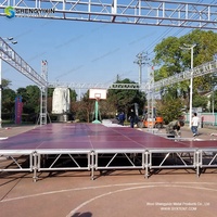 Scène de spectacle extérieure portable en aluminium, plateforme amovible pour événements et concerts, plancher de scène pour système de sonorisation