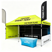 Carpa de Exhibición Plegable de Aluminio con Certificado CE, Resistente a los Rayos UV, de 10x15 pies, para Eventos al Aire Libre, Publicidad, Ferias Comerciales