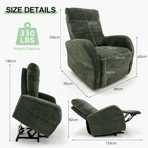 Fauteuil inclinable populaire avec massage par vibration, en cuir PU, structure métallique moderne, <span class=keywords><strong>aide</strong></span> à la santé, favori de l'industrie, <span class=keywords><strong>aide</strong></span> à se lever - Product Image 4
