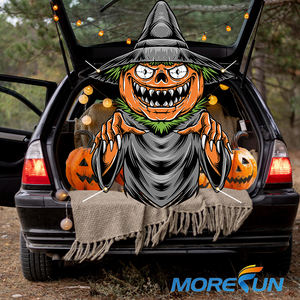 Décorations de <span class=keywords><strong>coffre</strong></span> ou de friandise pour Halloween Décorations de voiture Bannière de <span class=keywords><strong>porte</strong></span> de <span class=keywords><strong>garage</strong></span> Décoration de maison hantée Arche pour Halloween Fête en plein air - Product Image 3
