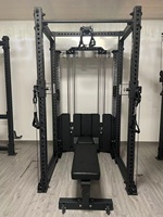 Rack d'alimentation avec barre de traction unique Lat Pull Down et Low Row All in 1 Upgrade Smith Rack pour la salle de sport