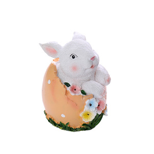 <b>Easter</b> Bunny Resin Statue Egg <b>Ornament</b> Spring Home Decoration Indoor Gift - Product Image 5