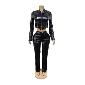 Completi da <span class=keywords><strong>Donna</strong></span> in Pelle PU Taglia S-2XL per Club, Set Due Pezzi, Vendita all'<span class=keywords><strong>Ingrosso</strong></span> 2025 - Product Image 3