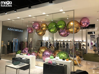 Boule miroir gonflable en PVC de 100 cm, 1 m, 40 pouces, publicité commerciale, sphères géantes, fête, mariage, arche de tente, globe à neige DLGZG