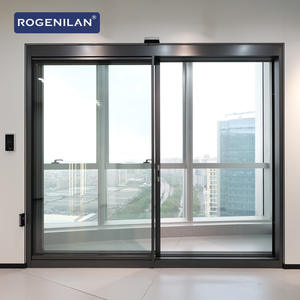 Puerta Corredera Automática de Aluminio Ultraestrecha Rogenilan, Puertas Correderas de Vidrio Resistentes al Viento para Aeropuertos, Centros Comerciales y Hoteles - Product Image 2