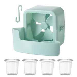 Electric Fan Cooling Storage <b>Box</b> Hanging Fan Cooling <b>Tool</b> With 4 Cup Household Cooling <b>Box</b> Fan Cooler Refrigeration Accessories - Product Image 1