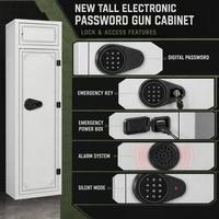 Armoire à armes électronique haute H1447*L460*P380 mm, 38 kg, en acier, pour rangement d'objets longs, avec étagère intérieure réglable