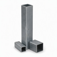 Tube carré en acier non revêtu, finition usine, épaisseur de paroi de 1,0 à 5,0 mm, dimensions de 20x20 à 200x200 mm, longueur personnalisée pour portails et cadres de clôtures