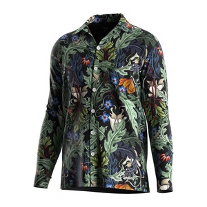 Chemise Hawaïenne Homme à Manches Longues Décontractée, Motif Floral Sublimé, Protection UV, Style Plage, T-shirt d'Été de Haute Qualité pour Hommes - Product Image 1