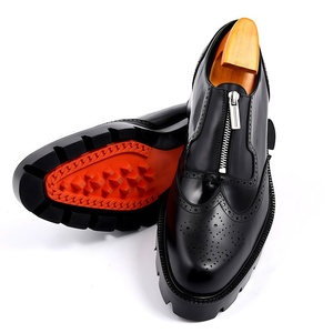 Designer Pointed Toe Black Luxury <strong>Men</strong> Full Grain Cowhide Leather ZIP Closure Spring Summer Handmade Best Quality Dress <strong>Shoes</strong> - Product Image 1
