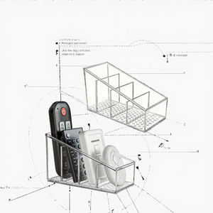 Tabletop Media Organizer Remote <b>Control</b> <b>Holder</b> Stand Type Plastic Caddy for Remote <b>Control</b> & Tabletop Items - Product Image 3