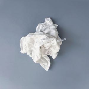 Chiffons en coton à forte absorption d'eau, chiffons blancs en tissu de T-shirt, chiffons récupérés, chiffons en coton recyclé, chiffons de nettoyage en coton - Product Image 1