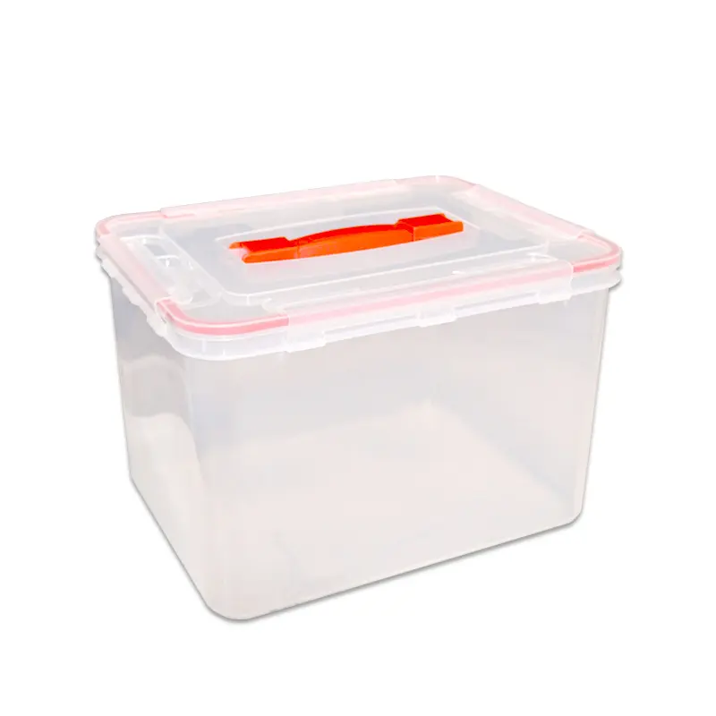 Injektion Mini Kunststoff transparent durchsichtig Aufbewahrung sbox Behälter mit Verriegelung griff 5mm Dicke Kunststoff Vorrats behälter Boxen