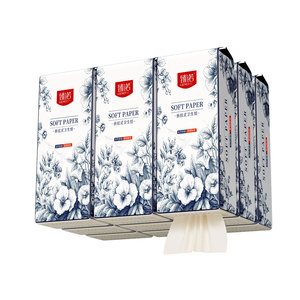 Zhennuo <b>Soft</b> Paper Hanging Toilet Paper 12 Packs Wall Mounted Rectangular <b>Boxed</b> Tissue Paper Household Use - Product Image 1