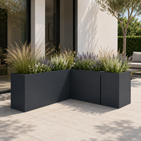 Jardinières de jardin d'extérieur, grand bac à plantes surélevé modulaire, jardinière en métal pour légumes, bac à plantes d'extérieur pour balcon, terrasse