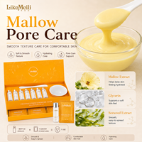 LikeMeili 3 SKU Ensemble de masques en poudre peel-off, 7 flacons d'essences, 7 sachets, bol et cuillère, à la malva, au raisin et au camélia, hydratant et lissant pour le visage