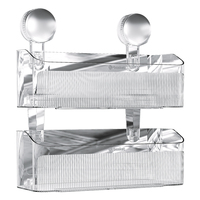 Étagère de Douche Songtai Mr Basket à Ventouse, Style Luxe Léger, Motif Glacé, Matériau PET, 29.4x11.2x16.8 CM