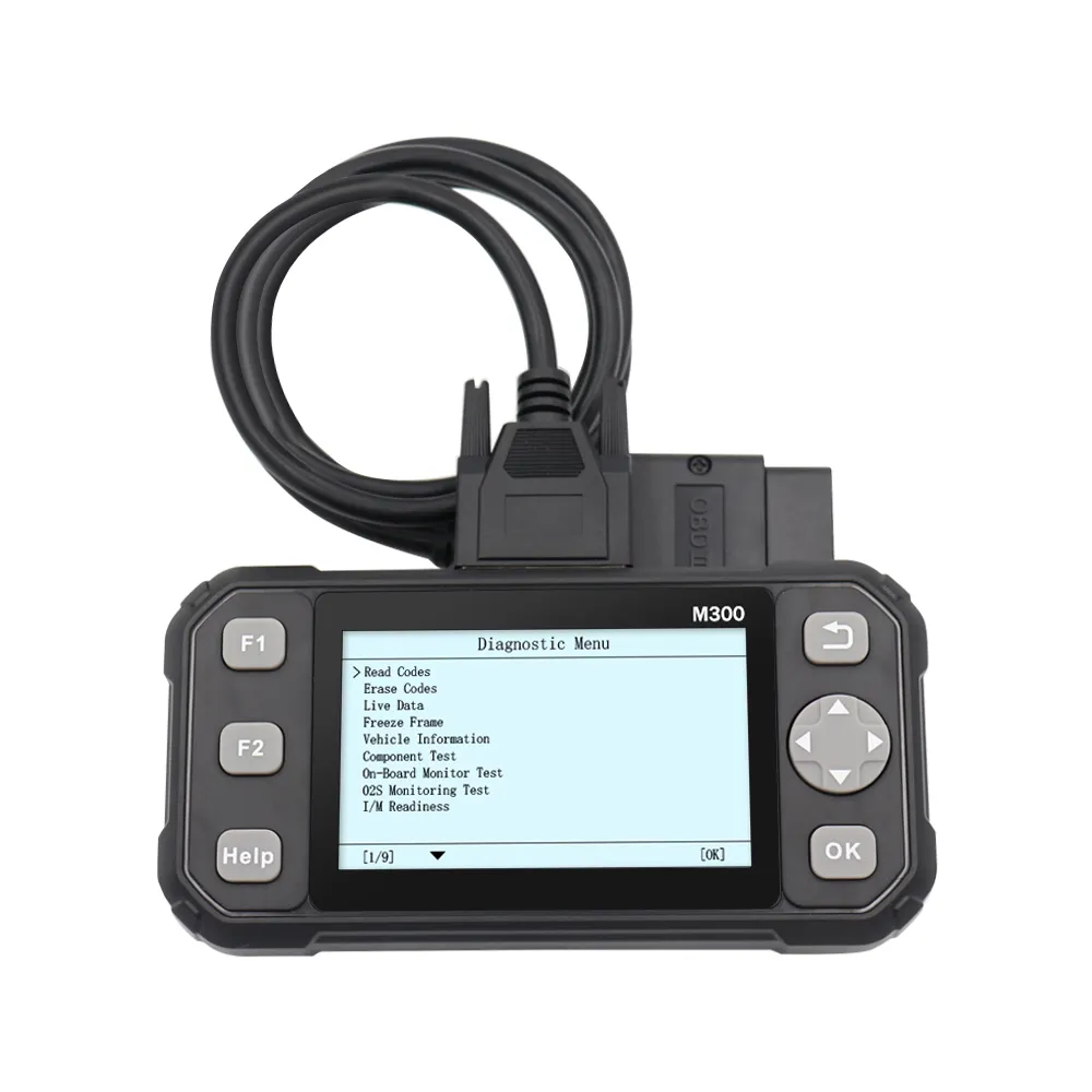 M300 portátil Check Engine Light Diagnostic Scanner Universal Car Motor Fault Code Reader Manutenção Lâmpada Reset Função