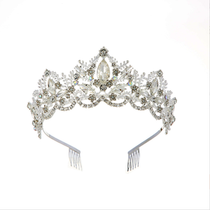Tiara de Novia con Pedrería, Color Sólido, Nueva, en Oferta, Corona de Reina de Belleza para Concurso - Product Image 4