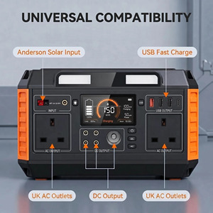 Factory Wholesale 600W 520Wh <b>UK</b> Plug Portable Power Station Kit 100W Foldable Solar Panel Solar Generator For <b>UK</b> Distributors - Product Image 2