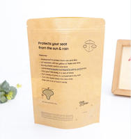 Sacs refermables en papier kraft brun biodégradable imprimés sur mesure avec fenêtre transparente pour l'emballage de grains de café, de fruits secs et de collations