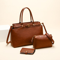 Ensemble de sacs à main pour femme en cuir PU imperméable, grande capacité, trois-en-un, multi-pièces, avec ceinture de luxe, pour ordinateur portable et affaires