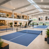 Structure en acier pour salle de pickleball intérieure, capacité de charge de neige lourde de 15 kN, certifiée EN1090 CE, fabrication en usine