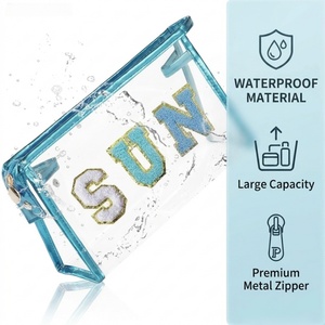 Bolsa de Protección Solar Transparente, Bolsa de Aseo para Maquillaje, Artículos Esenciales para Vacaciones en la Playa para Mujeres y Adolescentes, Canasta de Pascua, Bolsa de Maquillaje con Logotipo Personalizado - Product Image 2