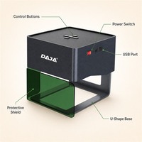 Machine de gravure laser DJ6 Pro compacte avec boîtier transparent pour le bois, le métal, l'acrylique, le cuir, le verre