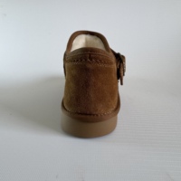 Sepatu Bot Kulit Domba Wanita untuk Musim Dingin dan Gugur, Bernapas, Tahan Air, Bagian Atas Suede Sapi, Lapisan Dalam Bulu Domba, Sol Dalam EVA, OEM ODM
